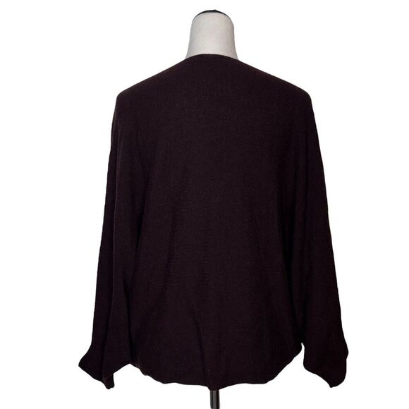 Mario Romano Cashmere Wool Cacoon Pullover Sweater OS Burgundy Dolman Oversized - Picture 4 of 8